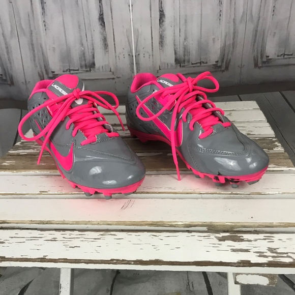 Nike Shoes - Nike Womens Grey Pink Lacrosse Soccer Cleats